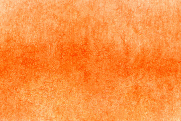 Watercolor orange background on paper. Abstract illustration.