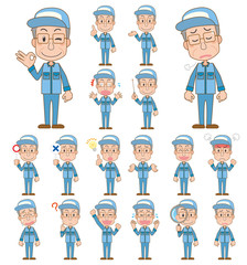 高齢男性　おじいさん　シルバー人材　作業員　作業者