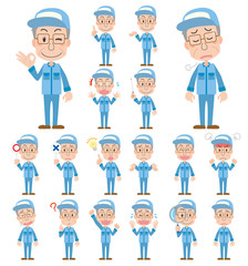 高齢男性　おじいさん　シルバー人材　作業員　作業者