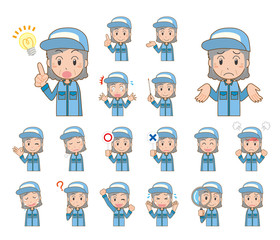 高齢女性　おばあさん　シルバー人材　作業員　作業者