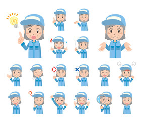 高齢女性　おばあさん　シルバー人材　作業員　作業者