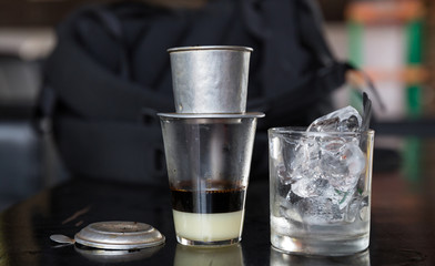 laos coffee style with milk and ice