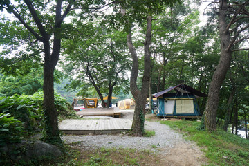 camping ground in Gangwon-do, Korea.