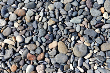 Gravel on the beach.