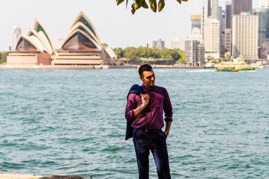 young stylish man outdoors