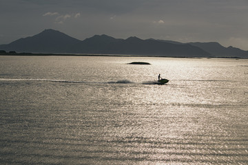 Naklejka premium boat on the beach