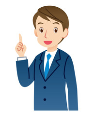 説明するビジネスマン