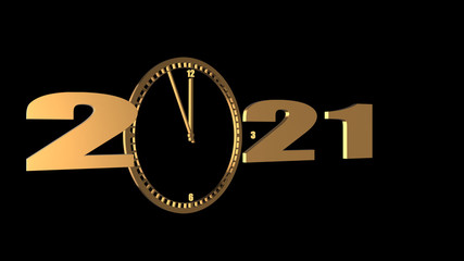 3d rendering of Happy New Year 2020 logo text design