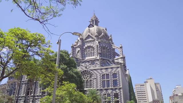 Stunning 4k opening shot of Palace of Uribe and Plaza Botero