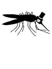 sir herr gentlemen zylinder hut monokel brille blutsauger silhouette stechmücke kleine schnake moskito blut trinken fliege insekt schmeißfliege stechen clipart lustig nervensäge