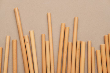 Bamboo Drinking Straw. Zero waste Reusable Bar Equipment for Drink Cocktails, Water or Lemonade