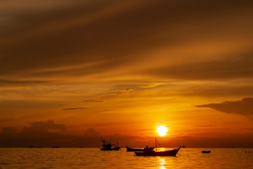 sunset at sea