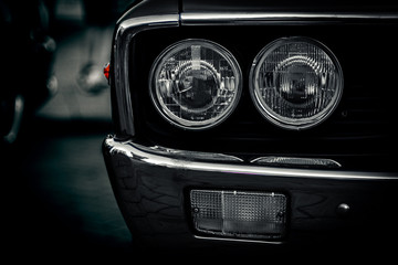 headlight of a car
