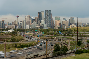 Skyline of the city Calgary, Alberta, Canada