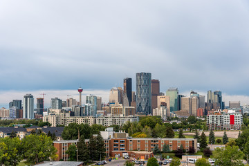 Skyline of the city Calgary, Alberta, Canada