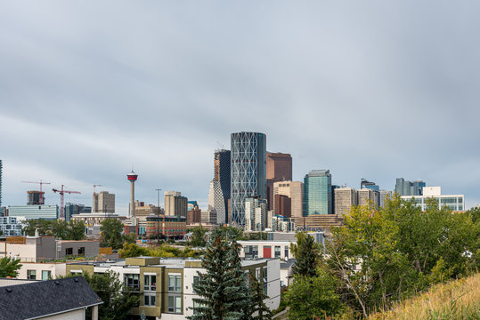 Skyline of the city Calgary, Alberta, Canada