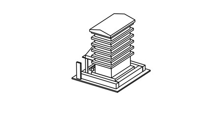 coloring page of a building