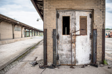 old train station doors