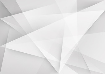 Fototapeta premium White and grey background. Corporate technology modern design. Pattern style geometric. Abstract modern background used about technology or product presentation backdrop. Vector illustration.