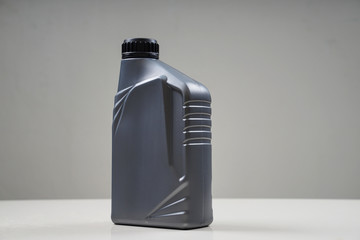 Plastic bottle for engine oil without sticker 
