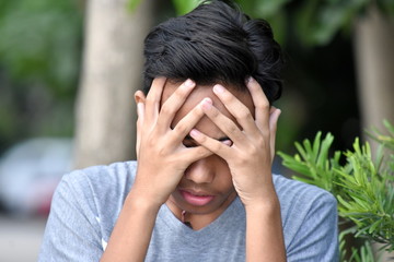 A Stressful Young Filipino Teenage Male