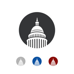 Government icon Premium Creative Capitol building logo vector design Iconic Landmark illustrations