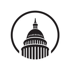 Premium Creative Landmark Capitol building logo vector design Iconic illustrations