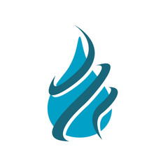 aqua drop Water droplet Logo eco mineral natural design vector template