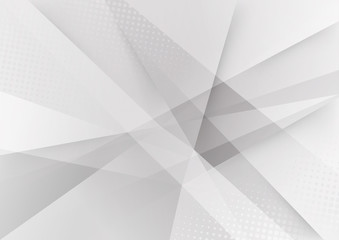 Fototapeta premium White and grey background. Corporate technology modern design. Pattern style geometric. Abstract modern background used about technology or product presentation backdrop. Vector illustration.