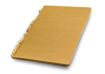 Blank sketch book isolated on white background