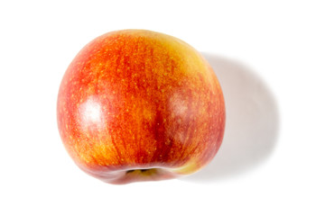 ripe red bright apple on a white background, isolate
