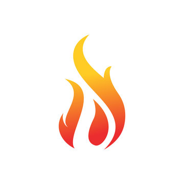 fire flames vector logo design icons illustrations in white background