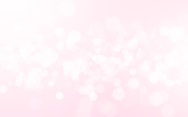 Bokeh abstract blurred pink and white beautiful background. Soft color light glitter sparkles. element for backdrop or design cosmetic ads, romantic, valentine day, women, beauty, love, christmas