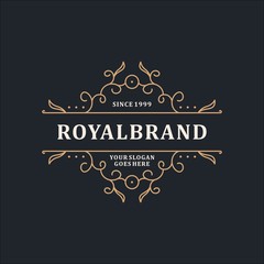 Luxury Logo Template Elegant Ornament Line Vector illustration