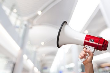 Megaphone attention background advertisement amplifier announce announcement
