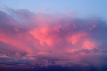 dramatic sunset cloudy sky natural backdrop