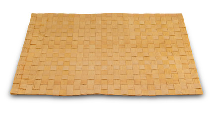 Wicker table mat isolated on white background
