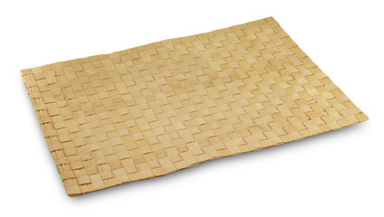 Wicker mat isolated on white background