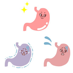 胃　キャラクターイラストセット