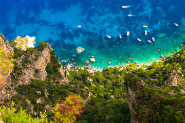 Fototapeta na wymiar Stunning view of the Capri coast