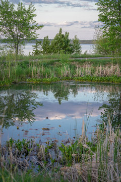 Reflections near Lake Bemidji in Northern Minnesota