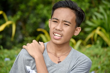 A Young Diverse Male And Soreness