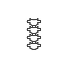 Spine Back Bone line icon. linear style sign for mobile concept and web design. Spine bone outline vector icon. Symbol, logo illustration. Vector graphics