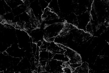Close up of Black natural marble surface pattern  texture background