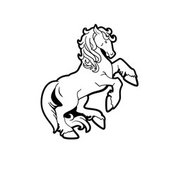 Decorate pattern design with stylized horse.