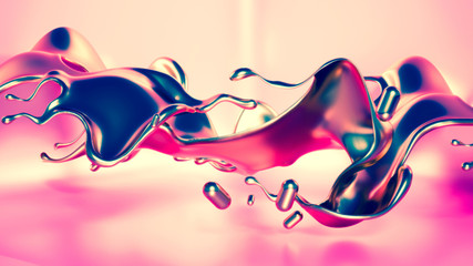 Elegant, beautiful abstract background with elements, studio, pedestal, minimalism. 3d illustration, 3d ..rendering.