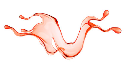 Splash fluid. 3d illustration, 3d rendering.