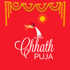 Fototapeta na wymiar Happy Chhath Puja