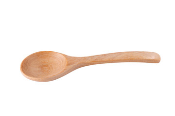 wooden spoon isolated on a white background