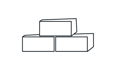 Bricks icon for construction and building material-related websites